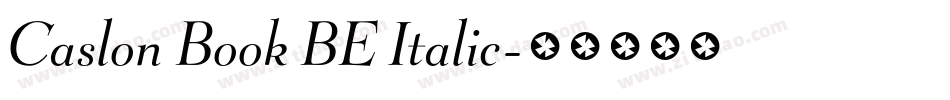 Caslon Book BE Italic字体转换